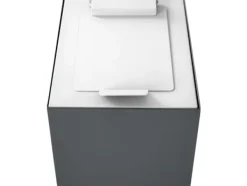 Låg, V-Part, hvid, pulverlakeret stål, soft close, til modulopbygget affaldsspand