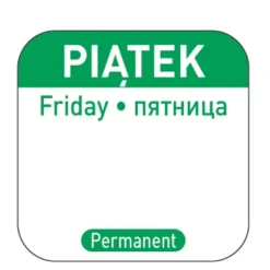 Tillbehör Till Matförvaring-Livsmedelssäkerhetsklistermärken för återanvändbara behållare Piątek PL RU EN 1000 st. Hendi 850114