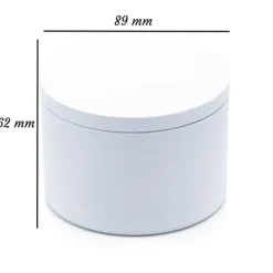 Förvaringsburkar-Ljusburk Med Lock 12 st - Vit - 236 ml - Metall