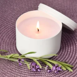 Förvaringsburkar-Ljusburk Med Lock 12 st - Vit - 236 ml - Metall