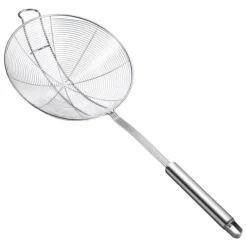 Hålslevar-Lång silsked i rostfritt stål för säker och skållningsfri köksmatlagning