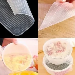 Lock - Set om 4 - Livsmedelsklassad silikon - Hermetiska - Återanvändbara - Justerbara