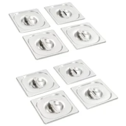 Lock till GN-kantin 1/6 - 8 st rostfritt stål | Färg: Silver | Storlek: Standardmått