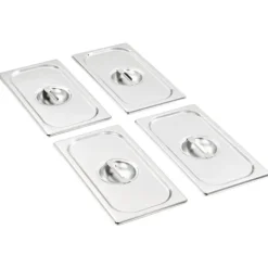 Tillbehör Till Matförvaring-Lock till GN-kantin 1/3 - 4 st rostfritt stål | Färg: Rostfritt stål | Storlek: Standardmått