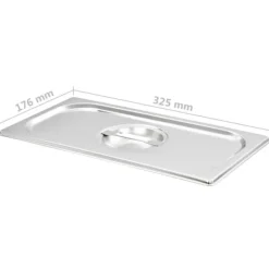 Tillbehör Till Matförvaring-Lock till GN-kantin 1/3 - 4 st rostfritt stål | Färg: Rostfritt stål | Storlek: Standardmått