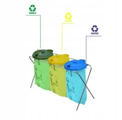 Lock till ramen på sopsäcksstället 120 l. Blå