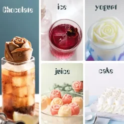 Isformar-Lollanda 6 fack isbitsskål med lock, isbitar, rund, kula, BPA-fri, återanvändbar, isbollsformare