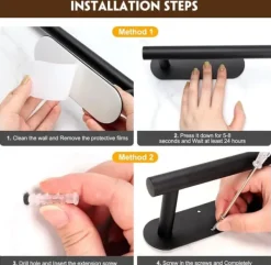 Lollanda Hushållspappershållare utan borrning, självhäftande