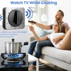 Äggklockor-Lollanda Kökstimer Mekanisk Äggklocka – Ingen Batteri, 100% Mekanisk, Rostfri, Visuell Timer kökstimer med Magnetfunktion