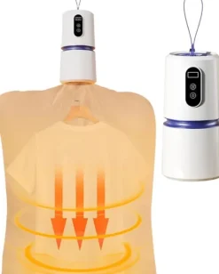 Torktumlare-Lollanda Portabel torktumlare – 360° varmluftstork med torkpåse, tyst drift, timer 30–240 minuter, perfekt för resa