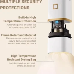 Torktumlare-Lollanda Portabel Torktumlare, Minitork för Kläder, Snabbtork, med Torkpåse, Kompakt, för Resor & Hem