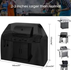 Grillar-Lollanda Vattentätt Grillskydd 145x61x117 cm - 210D Oxford, UV-skydd för Grill Skydd