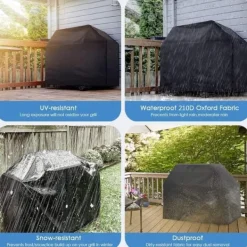 Grillar-Lollanda Vattentätt Grillskydd 145x61x117 cm - 210D Oxford, UV-skydd för Grill Skydd