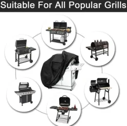 Grillar-Lollanda Vattentätt Grillskydd 145x61x117 cm - 210D Oxford, UV-skydd för Grill Skydd