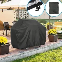 Grillar-Lollanda Överdrag till trädgårdsgrill, Vattentät Grillöverdrag , Oxford Vattentätt, UV-skydd Grillskydd 145 x 61 x 117cm