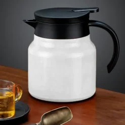 Löstagbar isolerad te- och kaffekanna 1000ml - Vit