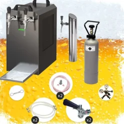 Ölkranar-Öltapp - STREAM 80 ölväska, genomströmningskylare, 2-rads torrkylare, KEG:Type M, KEG 2:Type A