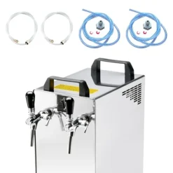 Ölkranar-öltapp Kontakt 40/K 2-linjers torrkylningsenhet av rostfritt stål, 50 liter/h, med membranpump, Green Line, KEG:Type M, KEG 2:Type G