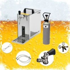 Ölkranar-Öltapp, öldispenser, ölmaskin, ölautomat, ölkylare PYGMY 25, en linje torr kylare, 35 liter/h -Bierkoffer, waterchiller, Green Line, KEG:utan