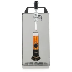 Ölkranar-Öltapp, öldispenser, ölmaskin, ölautomat, ölkylare PYGMY 25 / K med membranpump, 1-rads torrkylare av rostfritt stål, 35 liter/h, Green Line