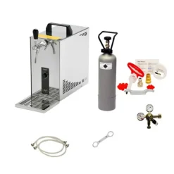 Ölkranar-Öltapp, Öltappingssystem, PYGMY 25, en linje torr kylare, 35 liter/h -Bierkoffer, waterchiller, Rengöringssats för kran och kagge, KEG:NC Adapter