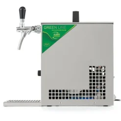 Ölkranar-Öltapp PYGMY 25 / K med membranpump, 1-sidigt torrkylningsanordning av rostfritt stål, 35 liter / h, inkl dispenser, Green Line, KEG:Type M