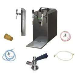 Ölkranar-Öltapp STREAM 50K med luftpump, ölväska, genomströmningskylare 2-radig torr svalare, upp till 55 liter / h - SVART UTGÅNG