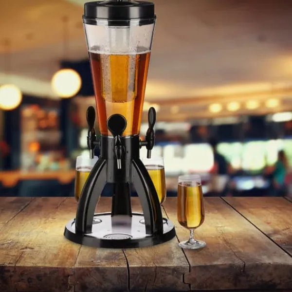 Dryckesautomater-Öltorn, 64x31 cm, Transparent, Svart