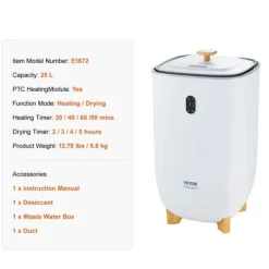 Lyxig Handdukstork, 35L Kapacitet, PTC Värmemodul,35L