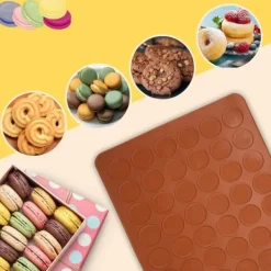 Macaron Kakform i Silikon / Form - 48 platser