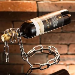 Vinflaskhållare-Magisk kedja flaskhållare