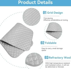 Tvättutrustning-Magnetisk strykmatta, värmebeständig strykbrädeunderlägg, strykmatta för skrivbord, värmebeständig strykbrädeunderlägg, hopfällbar, bärbar resestrykma | CDON