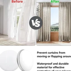 Dukclips & -Vikter-Magnetiska duschdraperivikter, Använd för viktat duschdraperifoder, flaggvikter, undvik att blåsa runt, Arbeta för draperier, bordsduk, flagga (vit) | CDON