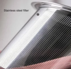 Kaffe- & Tekannor-Making Tea - Keramisk tekanna I Gul 500 ml teinfuserare med lock i rostfritt stål I Premium glaserad stengods tekanna för att göra te