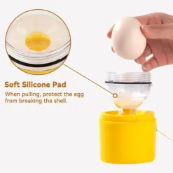 Vispar-Manuell äggskakare, äggvisp, manuell äggvisp, gyllene äggtillverkare, äggul- och äggvitemixer, äggvisp, äggvite- och äggulemixer för att göra hårdkok | CDON