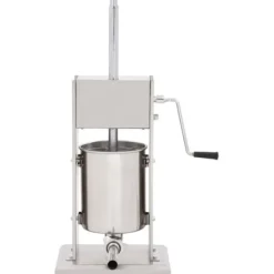 Pressar-Manuell korvstoppare 10 L i rostfritt stål - Perfekt för både hemmabruk och professionellt | Färg: Silver | Storlek: 10 L