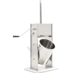 Pressar-Manuell korvstoppare 10 L i rostfritt stål - Perfekt för både hemmabruk och professionellt | Färg: Silver | Storlek: 10 L