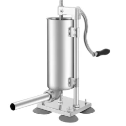 Pressar-Manuell Korvstoppare, 3L Kapacitet, Rostfritt Stål Konstruktion,Silver