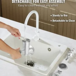 Matkvarnar-Manuell köttkvarn i gjutjärn, kraftfull med stålklämma, 1 skärblad, 2 plattor, 3 korvrör för nötfärs.