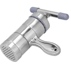 Pastamaskiner-Manuell nudelpress i rostfritt stål med pastapress och 5 formhuvuden för kök