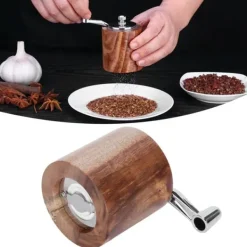 Kryddkvarnar-Manuell Pepparkvarn Kryddkvarn Malverktyg med Lång Vev för Hemrestaurang