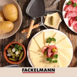 Manuell potatispress och gaffel med 3 tänder för potatis Fackelmann