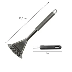 Manuell potatispress och gaffel med 3 tänder för potatis Fackelmann