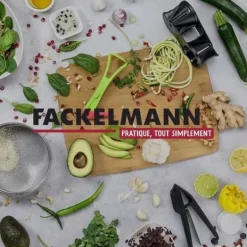 Manuell potatispress och gaffel med 3 tänder för potatis Fackelmann