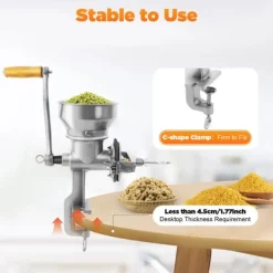 Matkvarnar-Manuell Spannmålskvarn - Handvevad Kornkvarn - För Vete Majs Nötter - Metall - För Hemmet - Silver