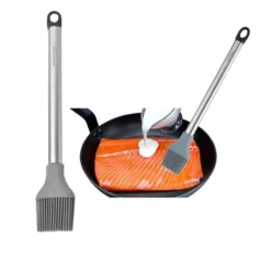 Bakpenslar-Masterpan Ergonomisk Silikon Rostfritt Stål Köksborste