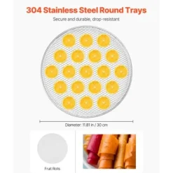 Matdehydrator, 12 brickor, 35,5x47,3x49,5 cm, rostfritt stål