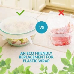 Matlock av silikon för livsmedel 6 delar Flexibel, återanvändbar, förvaringslock för mat Utsträckbara lock för sparande