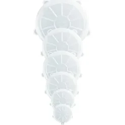 Skållock-Matloks - 6 st - Livsmedelsklassad silikon - Återanvändbara - Miljövänliga