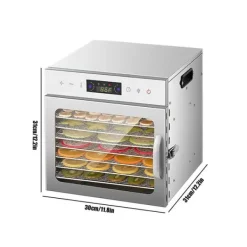 Torkugnar-Mattork, Rostfritt Stål, 400W Effekt,EU, 8 lager